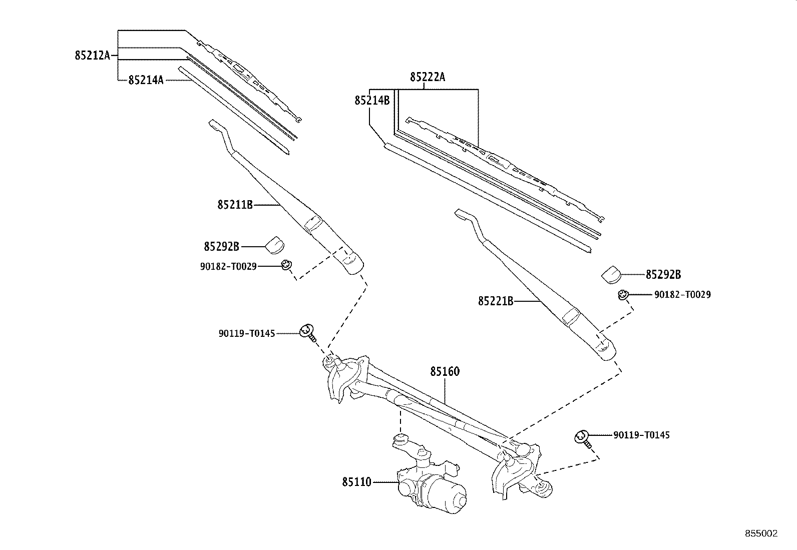 85110-VT010 MOTOR ASSY, WINDSHIELD WIPER product image