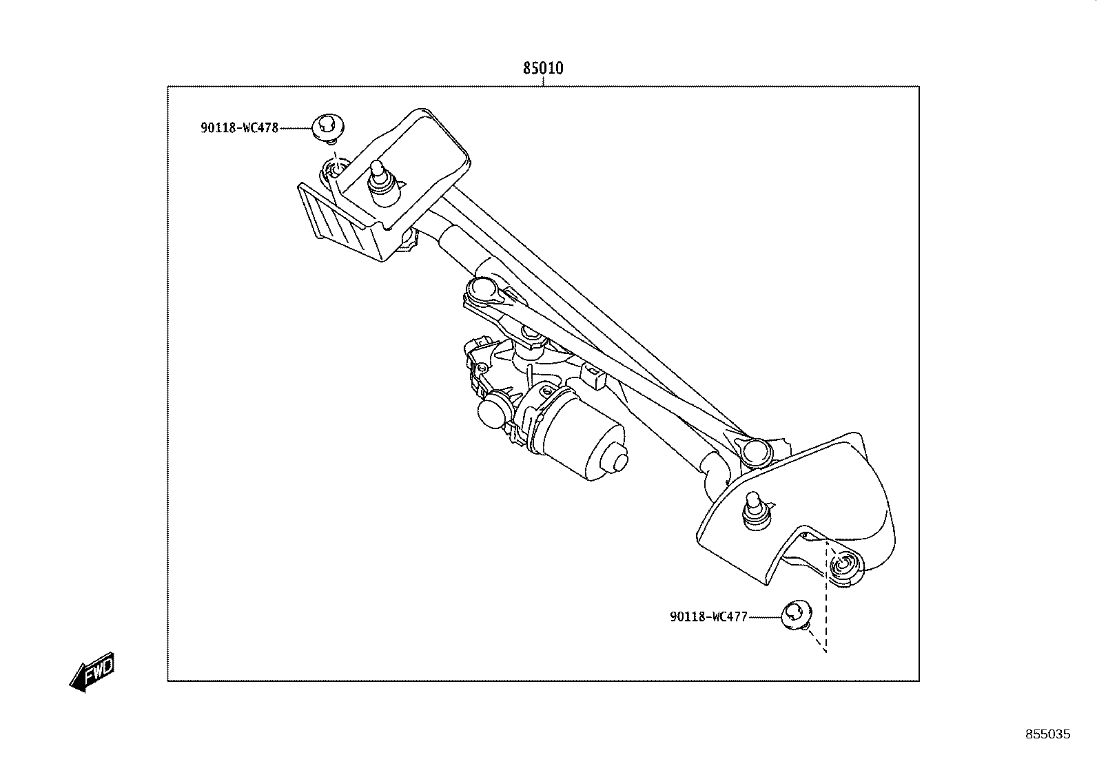 85212-WC020 BLADE, FR WIPER, LH product image
