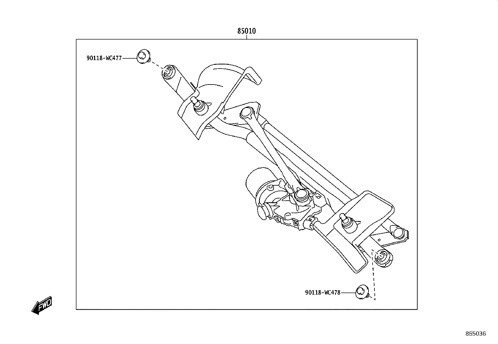 85212-WC020 BLADE, FR WIPER, LH product image