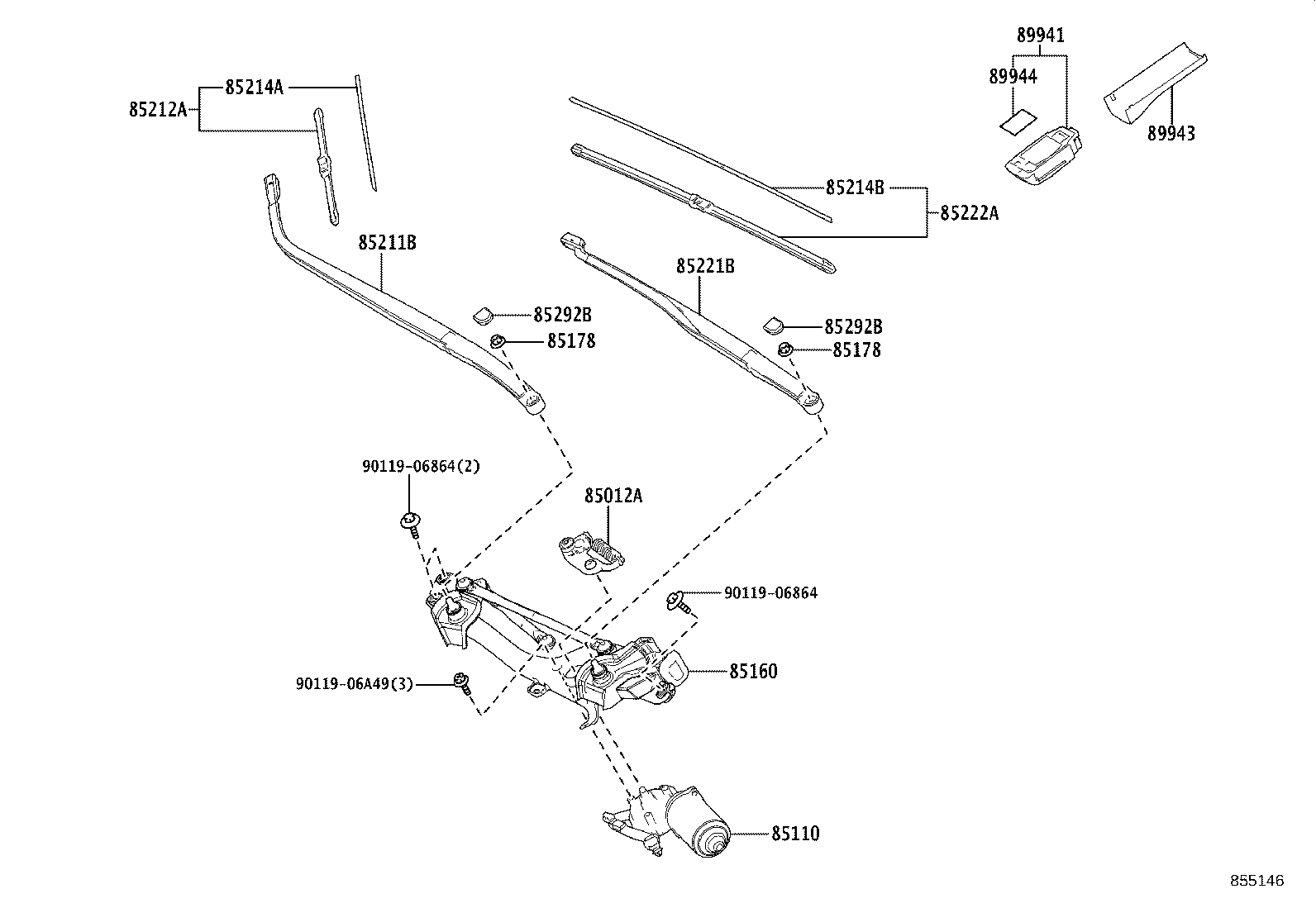 85150-V2010 LINK ASSY, WINDSHIELD WIPER product image