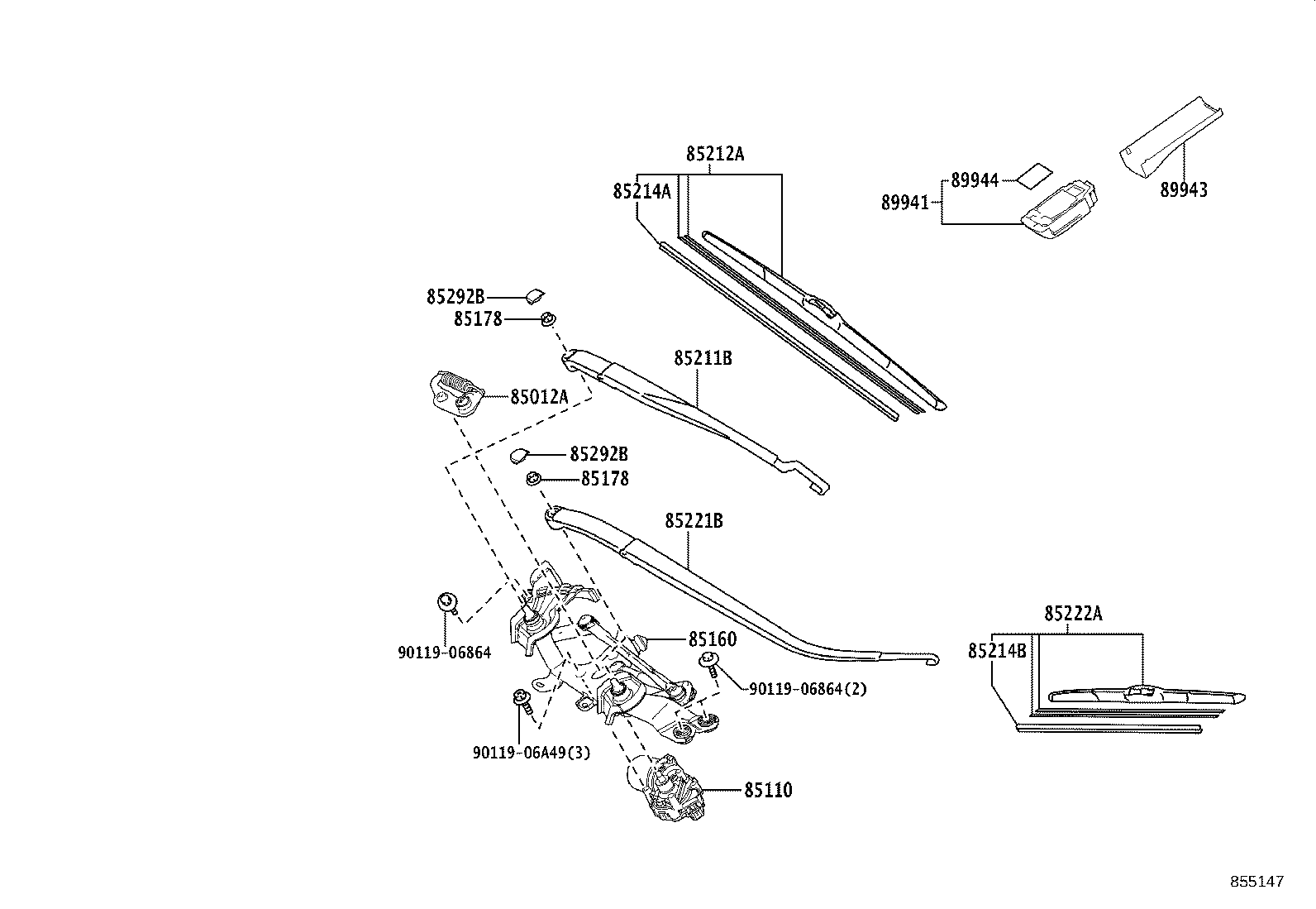 85150-V2010 LINK ASSY, WINDSHIELD WIPER product image