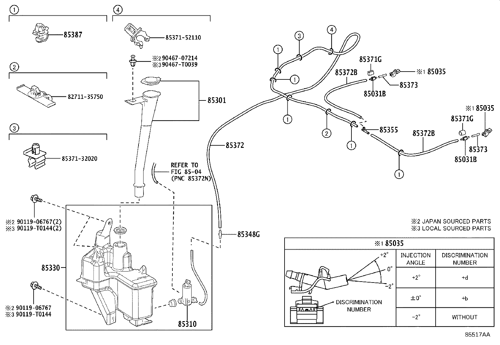 85310-0A150 JAR ASSY, WINDSHIELD WASHER product image