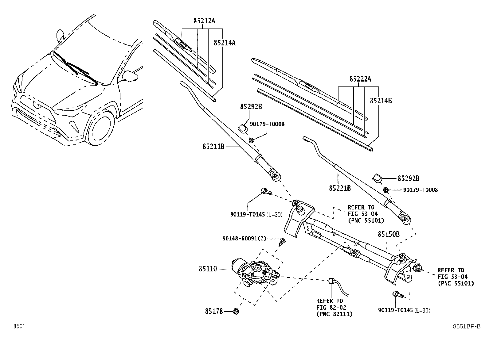 90092-10608 NUT (FOR FRONT WIPER ARM SETTING) product image