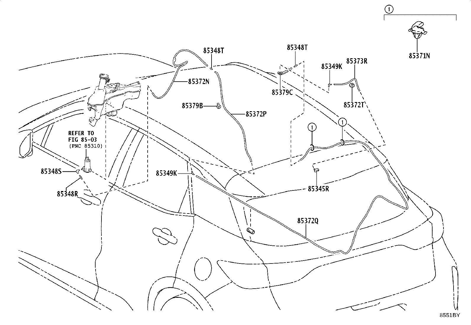 867FD-52050 JOINT, REAR WASHER HOSE, NO.6 product image