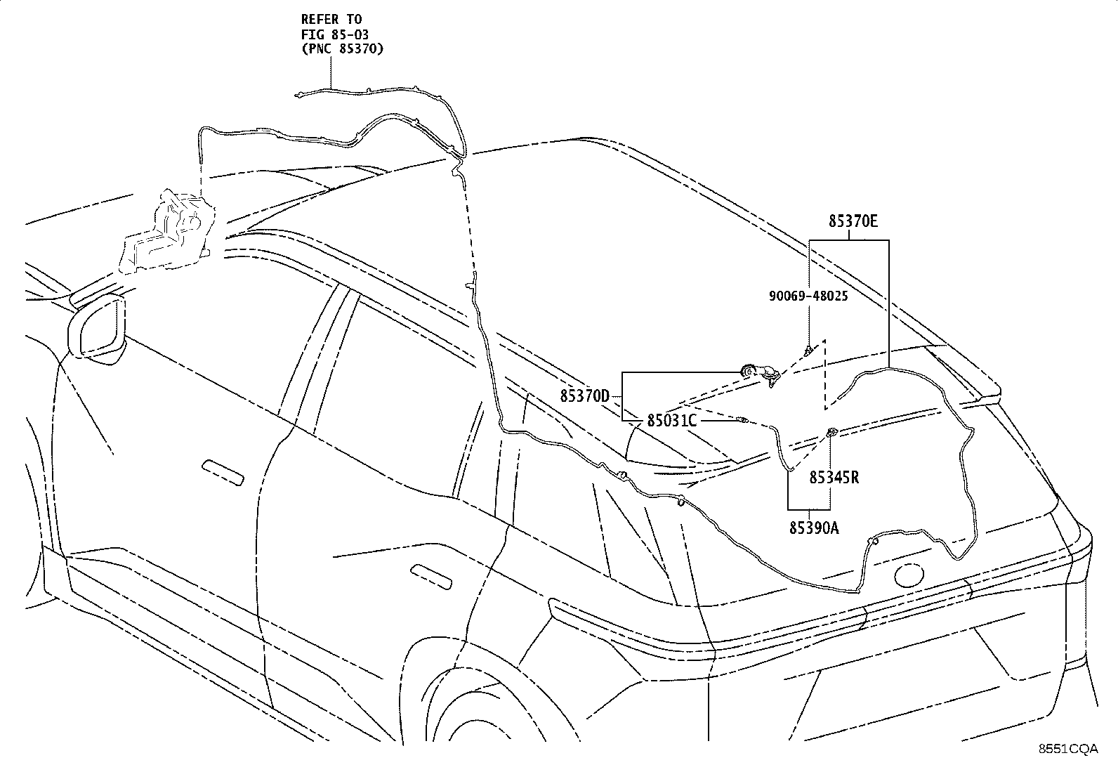 85391-YL010 NOZZLE, REAR WASHER product image