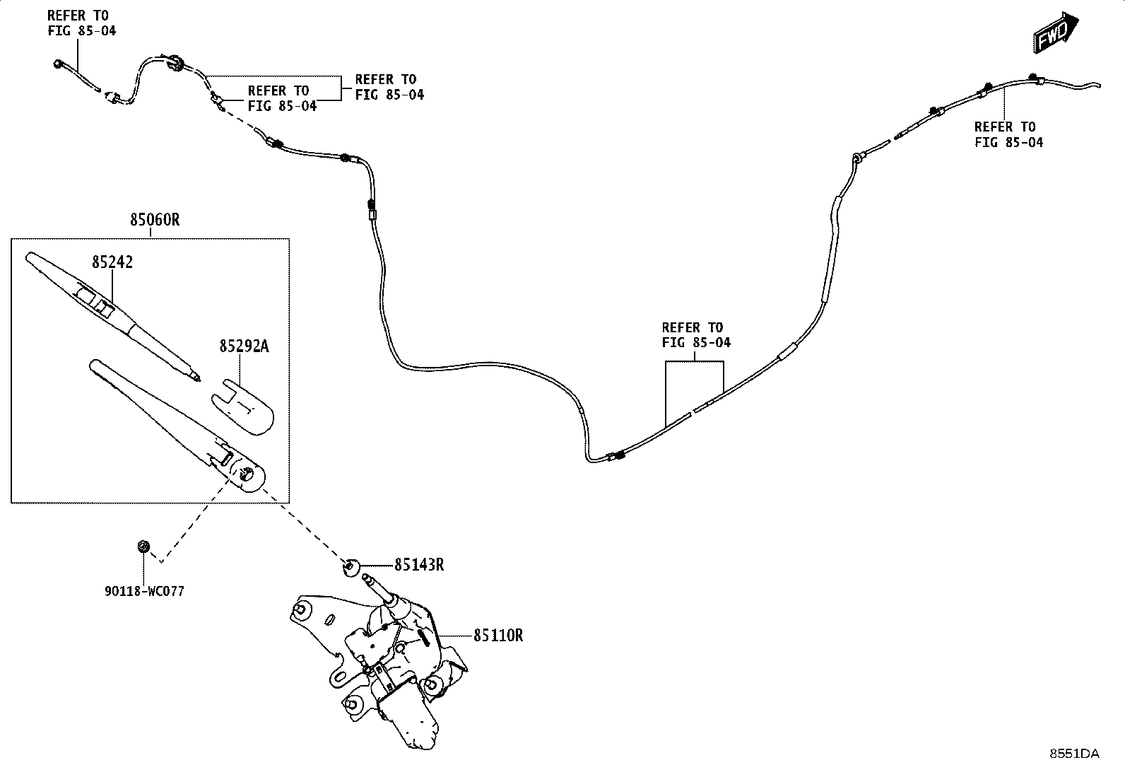 85143-WC008 GROMMET, REAR WIPER MOTOR product image