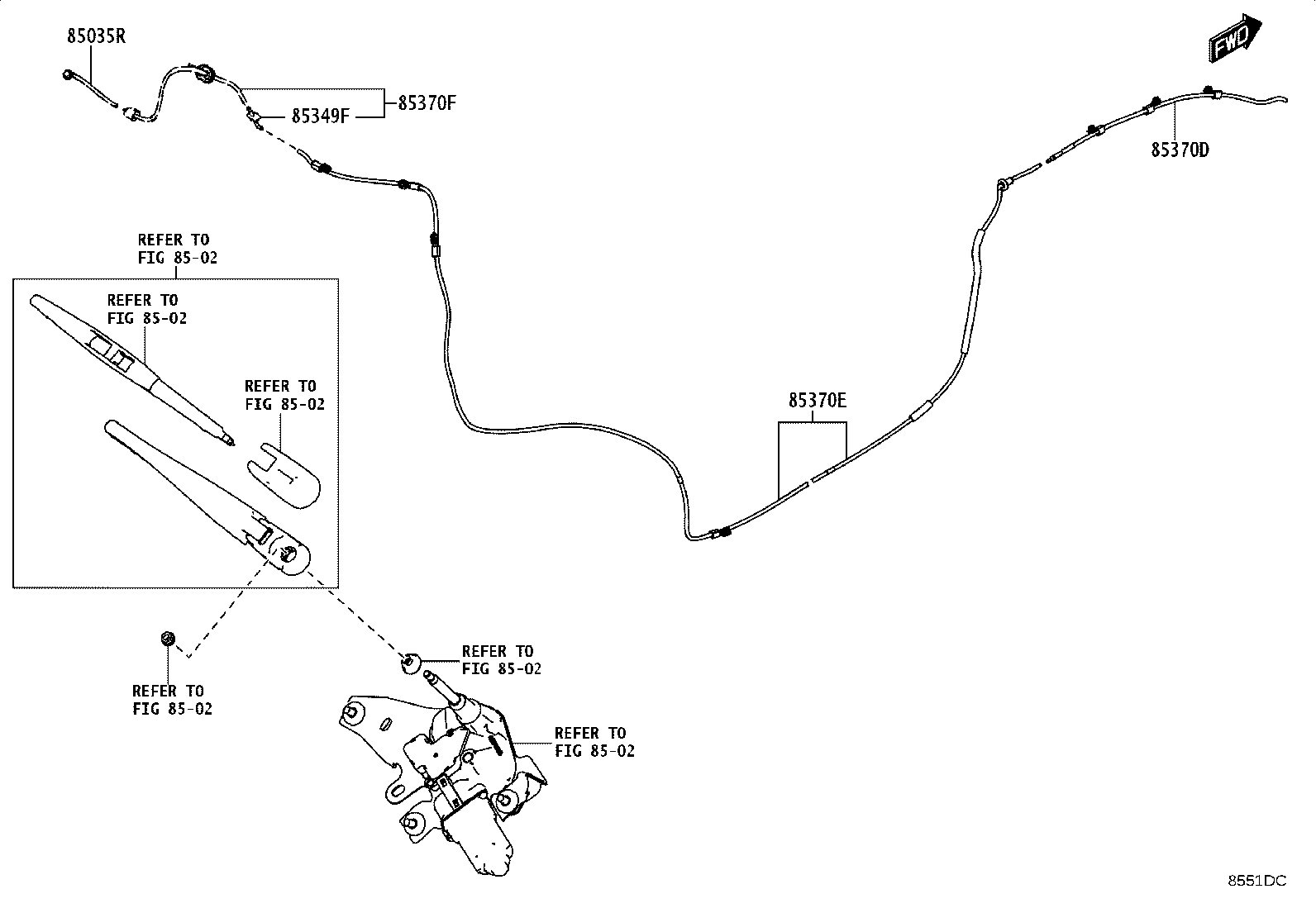 85391-WC005 NOZZLE SUB-ASSY, REAR WASHER product image