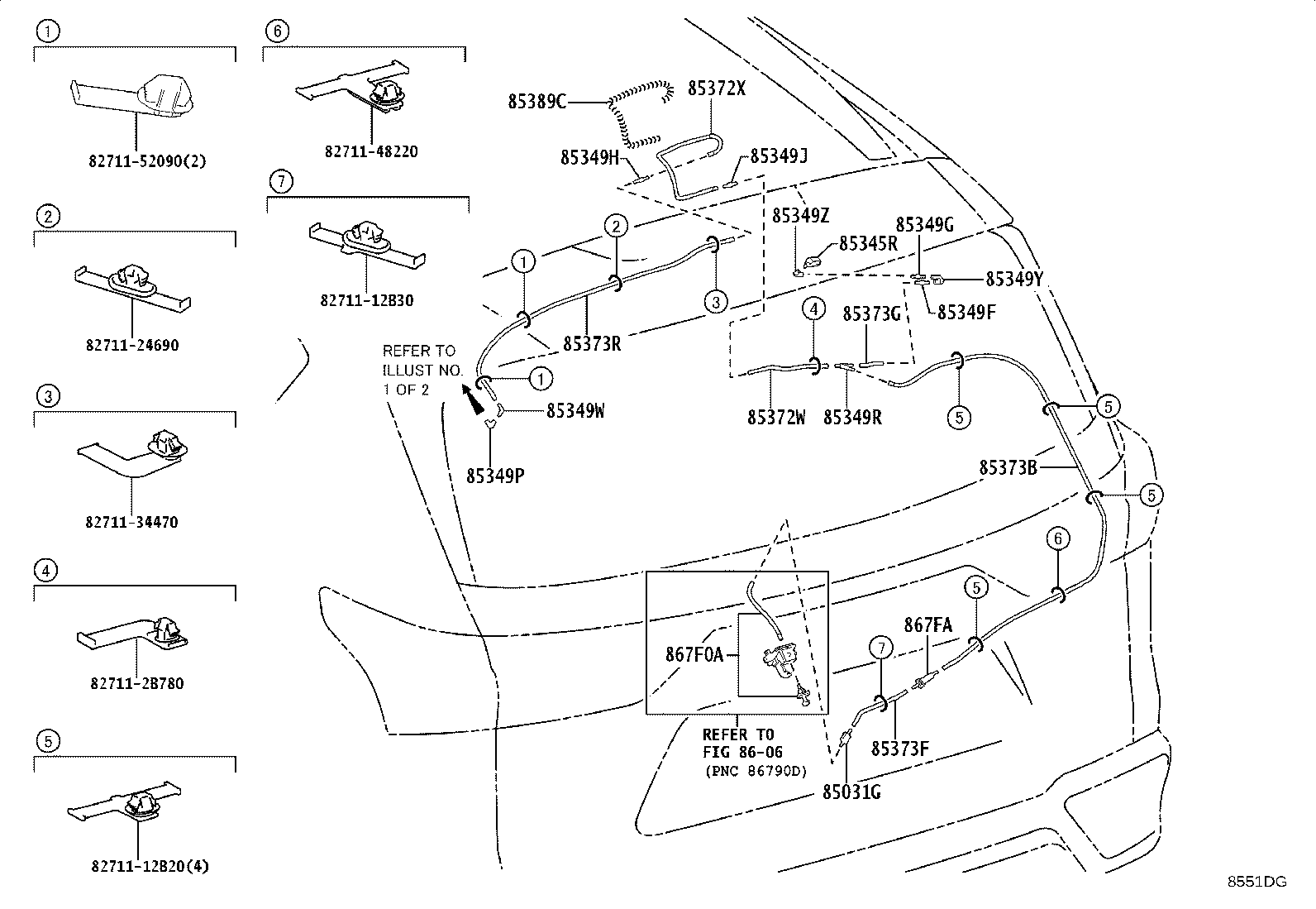 90099-62261 HOSE, REAR WASHER(FROM JOINT TO JOINT), NO.7 product image