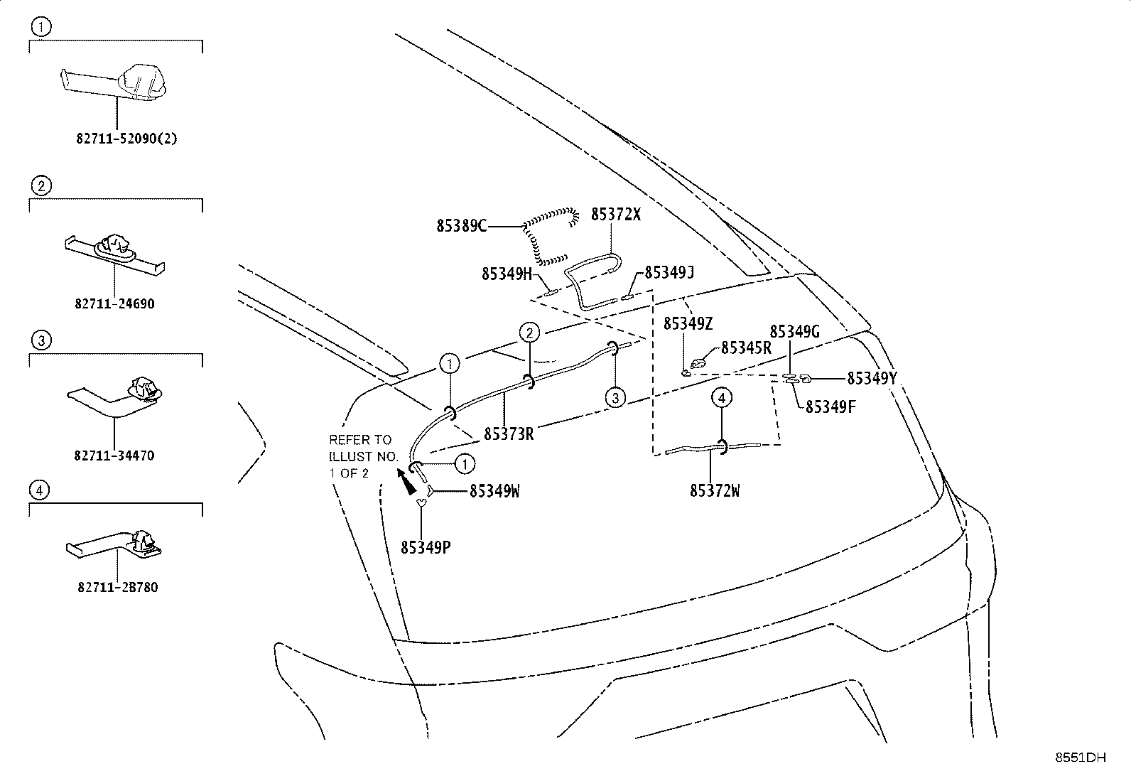 90099-62261 HOSE, REAR WASHER(FROM JOINT TO JOINT), NO.7 product image
