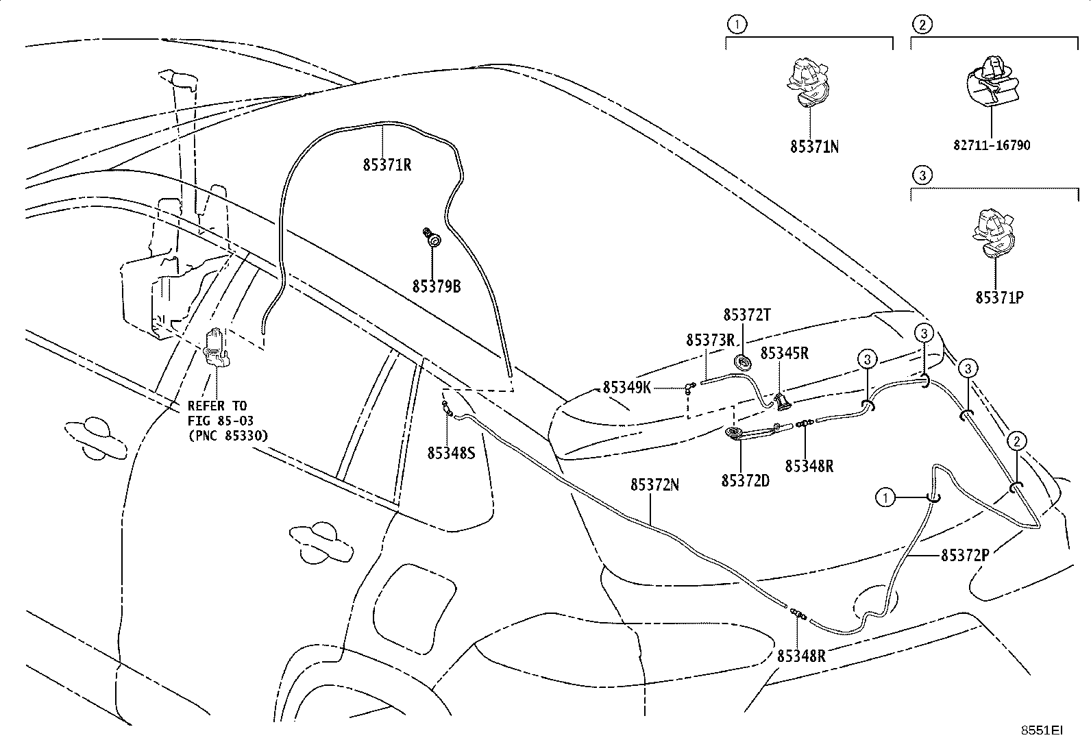 90069-46178 HOSE, REAR WASHER (FROM JOINT TO NOZZLE) product image