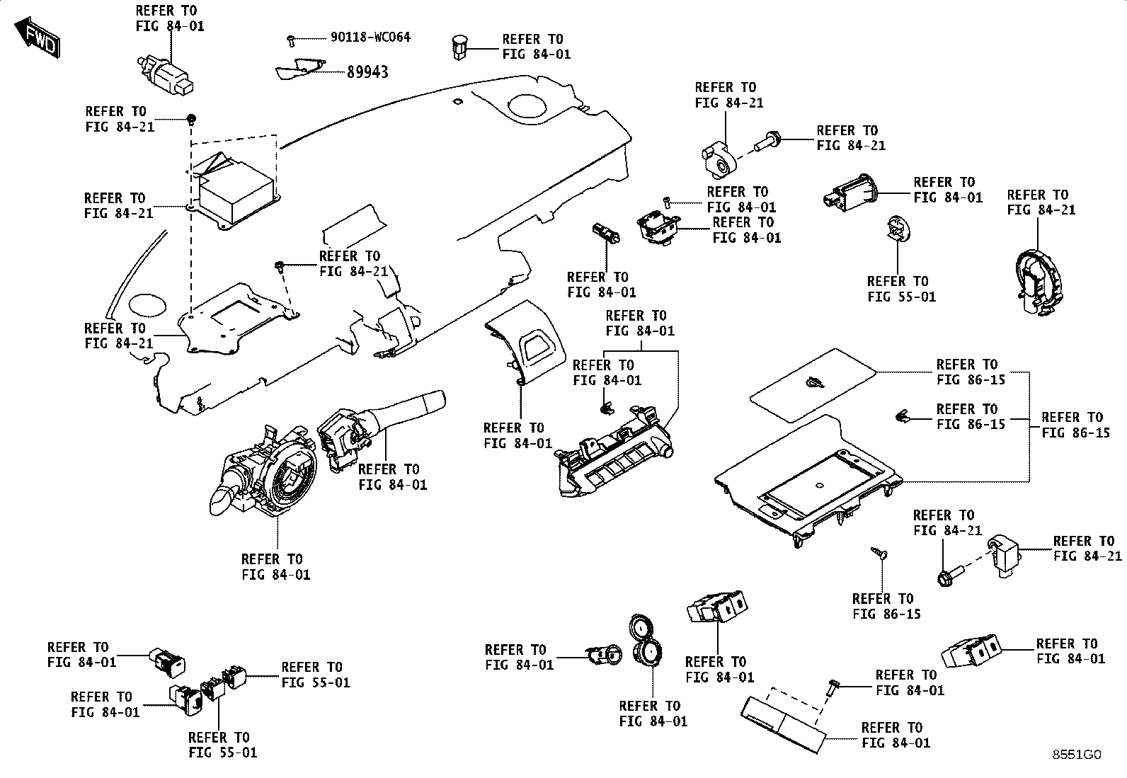 85212-WC031 BLADE, FR WIPER, LH product image