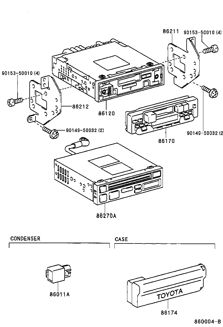 86170-60020 SWITCH AND VOLUME ASSY, RADIO product image
