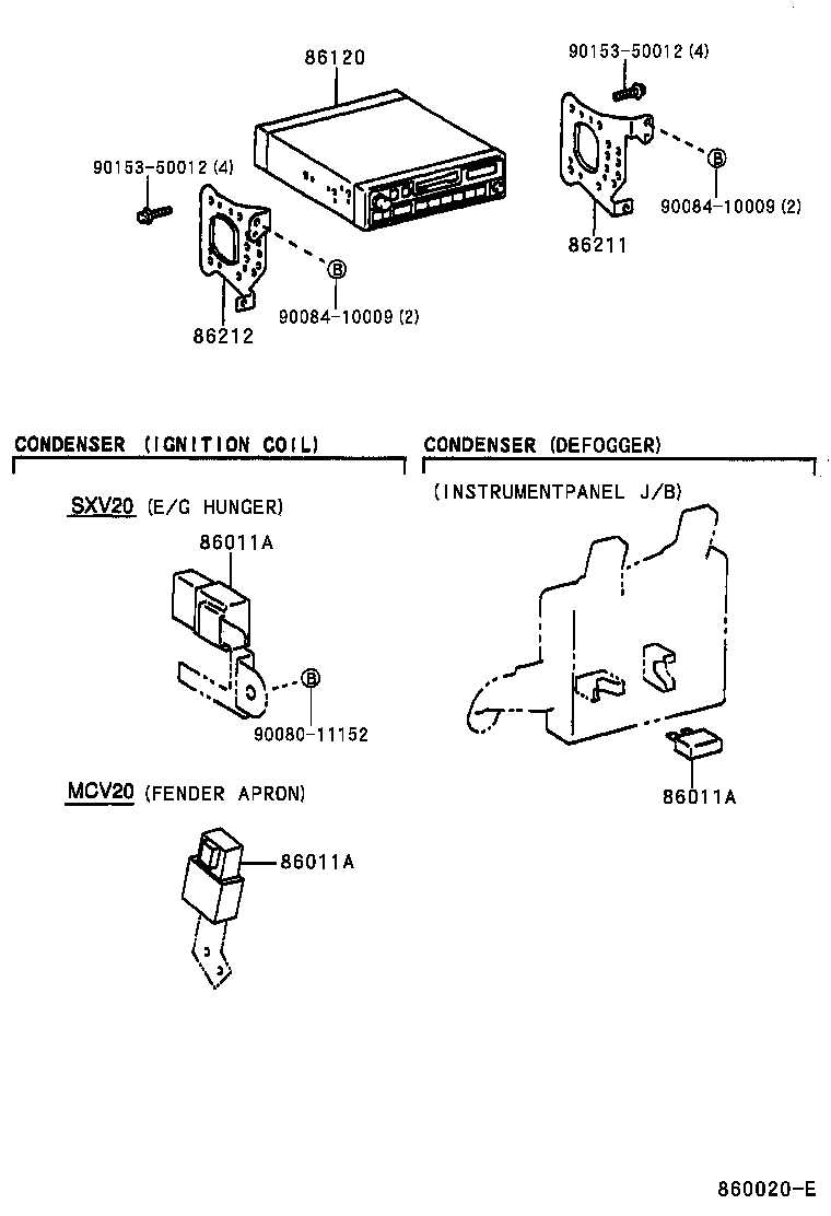 Toyota 86212-AA010 BRACKET, RADIO, NO.2