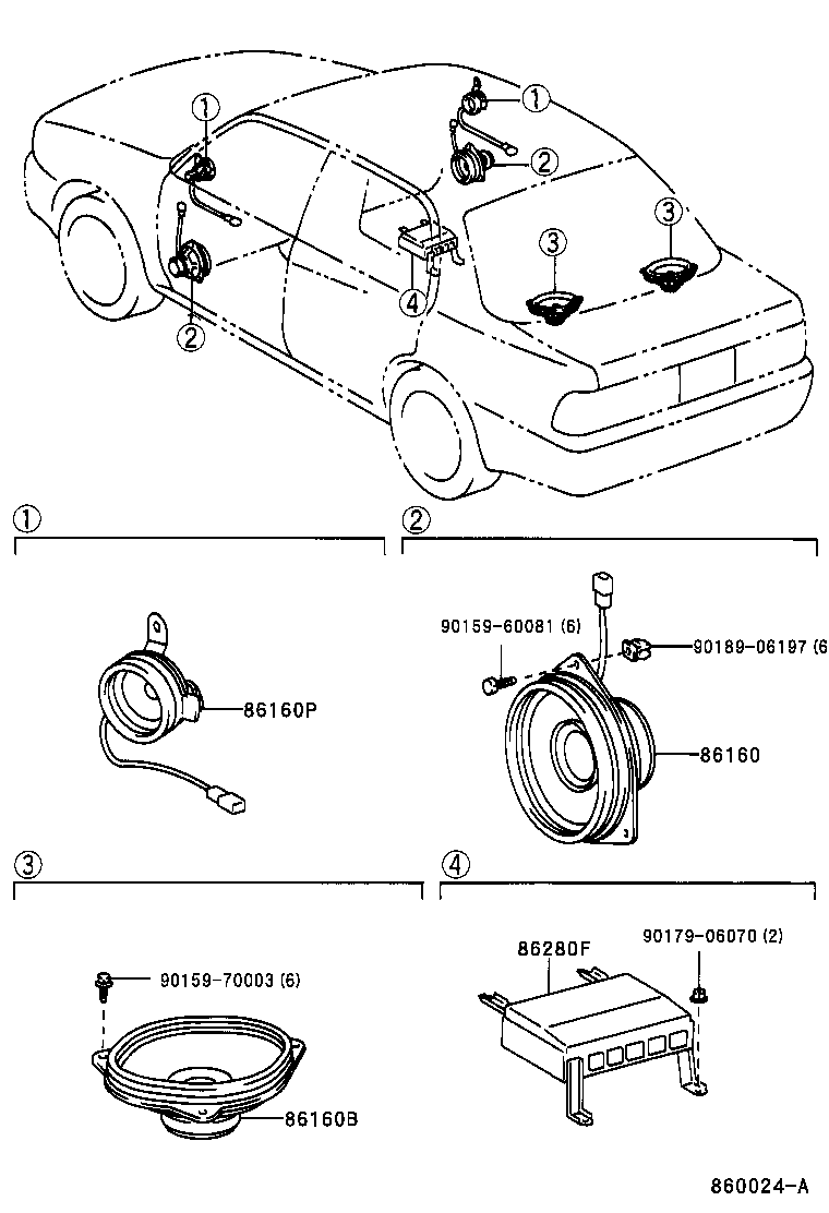 Toyota 86160-AA050 SPEAKER ASSY, REAR