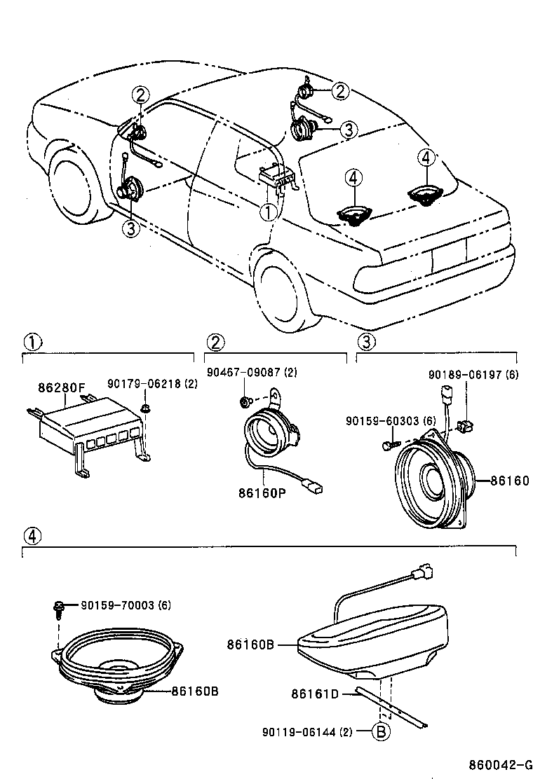 Toyota 86160-AA091 SPEAKER ASSY, FRONT NO.1