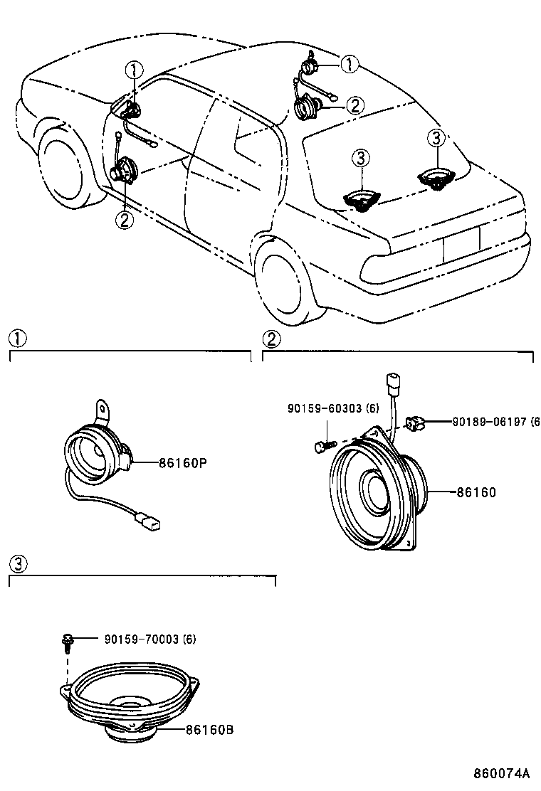 86160-33390 SPEAKER ASSY, FRONT NO.2 product image