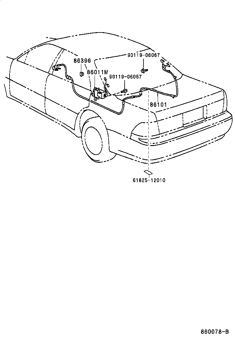 Toyota 86101-33120 CORD SUB-ASSY, ANTENNA