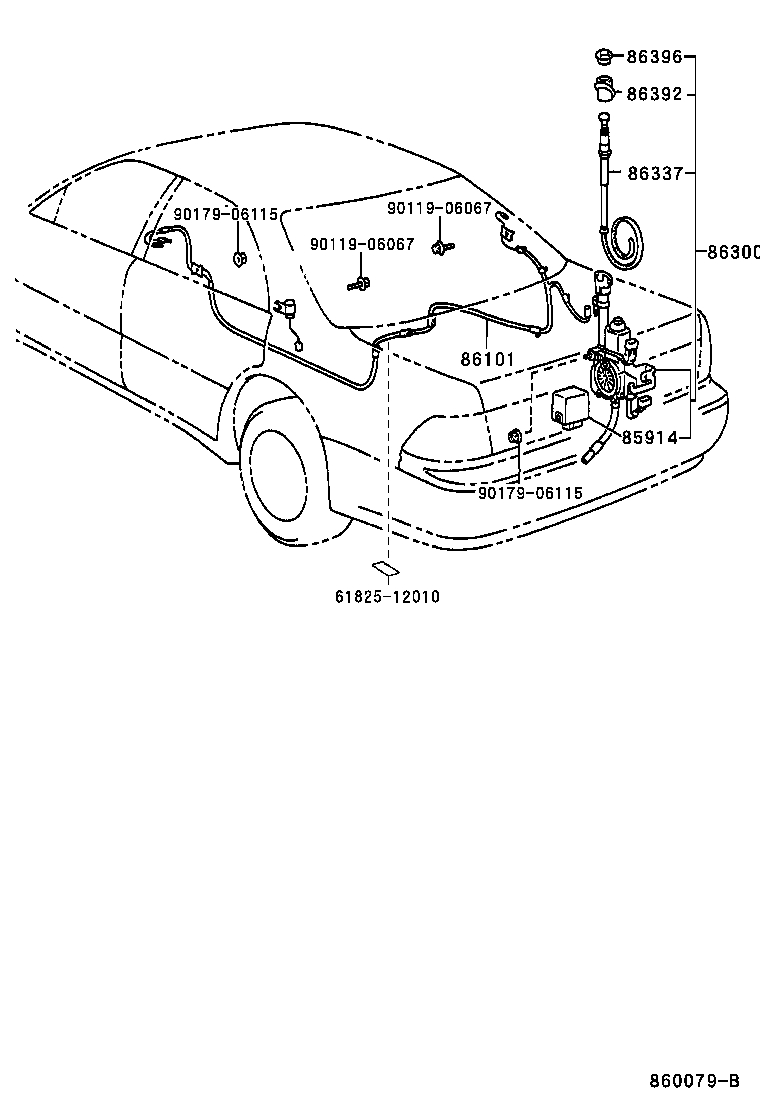 86392-33050 ORNAMENT, ANTENNA product image