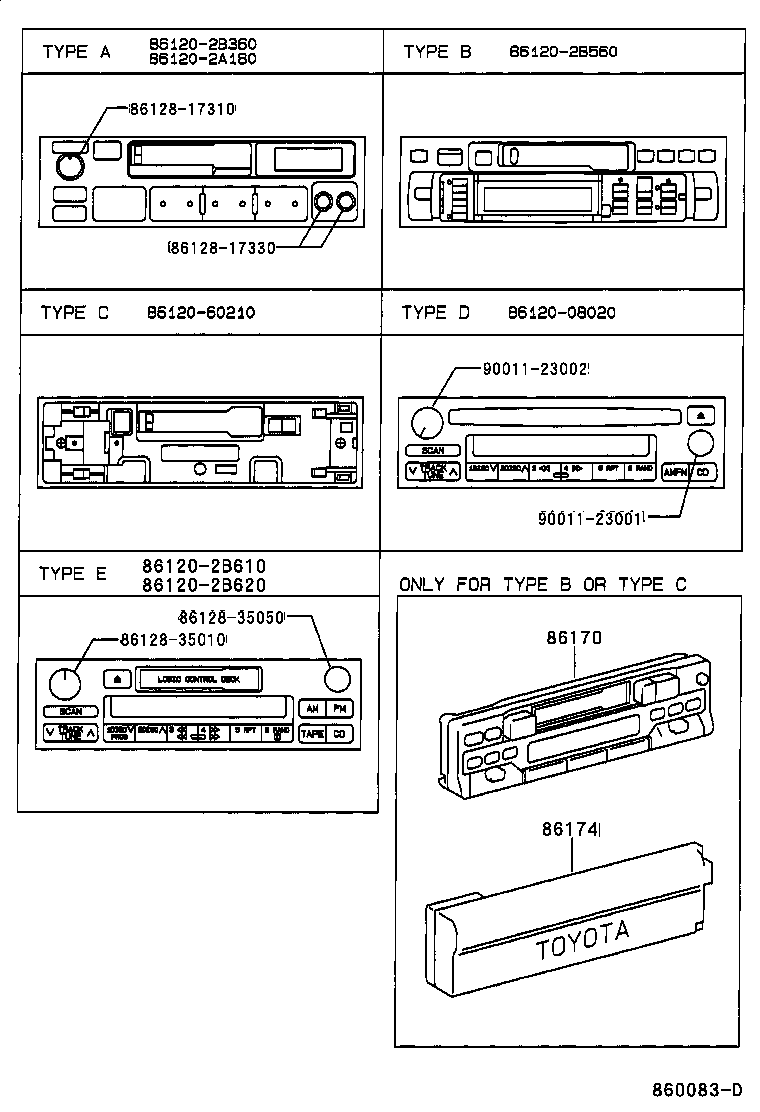 86120-60360 RECEIVER ASSY, RADIO product image