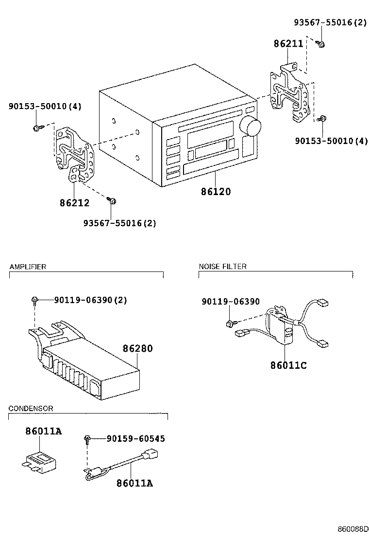 86120-2B520 RECEIVER ASSY, RADIO product image