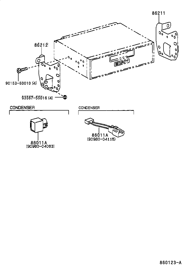 86211-44010 BRACKET, RADIO, NO.1 product image