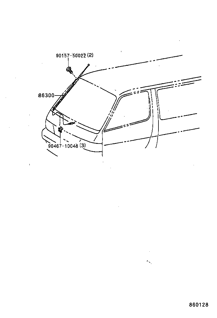 86300-95J06 ANTENNA ASSY, W/HOLDER product image