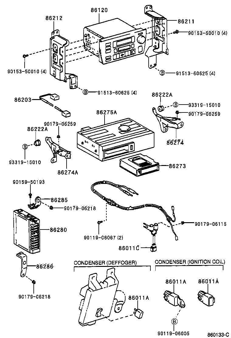 Toyota 86286-33010 BRACKET, AMPLIFIER, NO.2