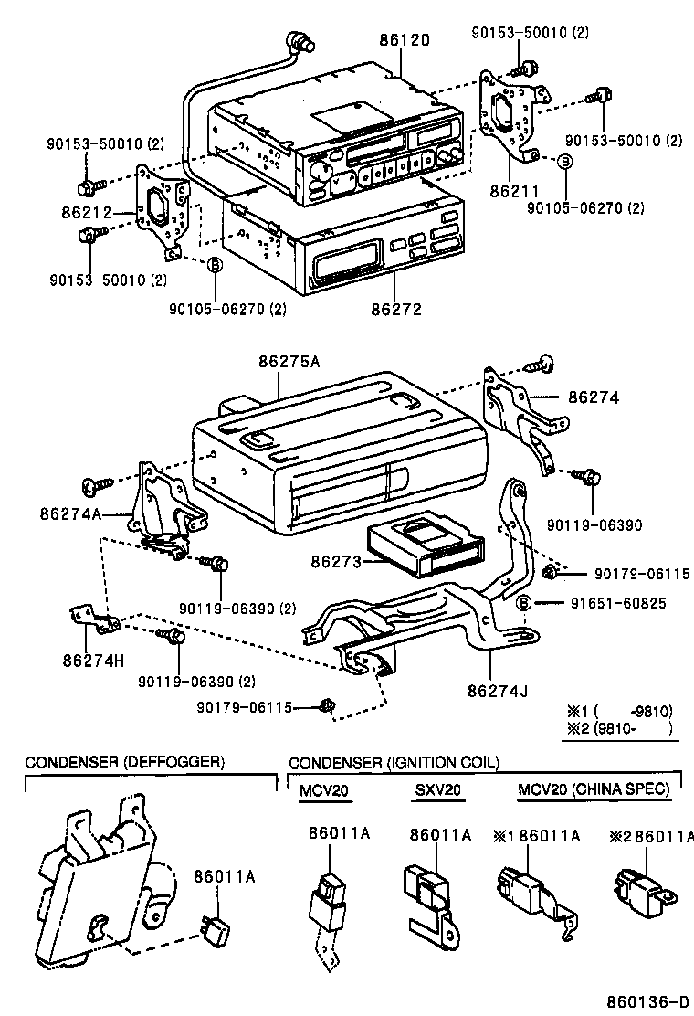 86120-60360 RECEIVER ASSY, RADIO product image