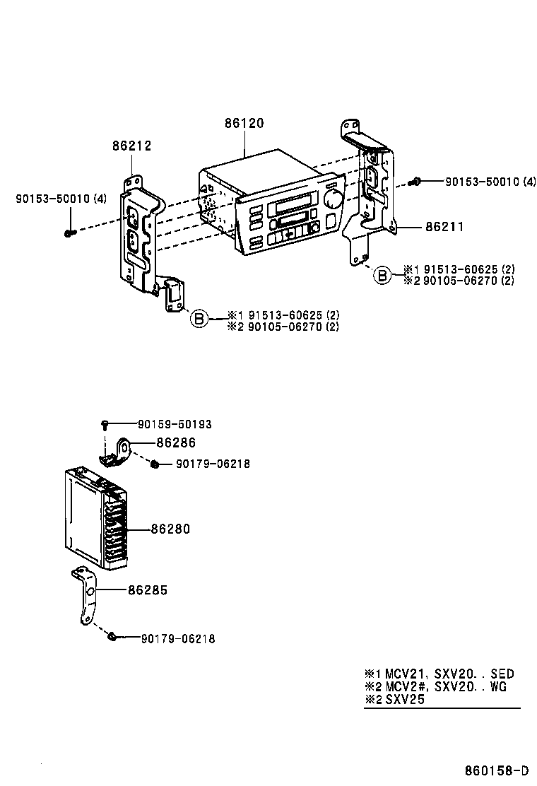 86212-33120 BRACKET, RADIO, NO.2 product image