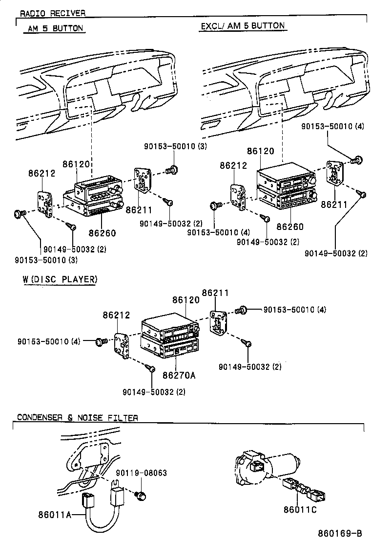 86212-95J04 BRACKET, RADIO, NO.2 product image