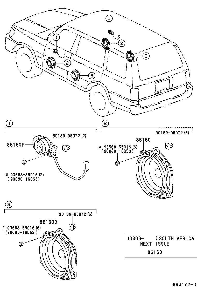 86160-0B020 SPEAKER ASSY, FRONT NO.2 product image