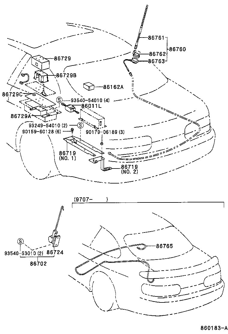 Toyota 86729-24021 BRACKET, MOBILEPHONE