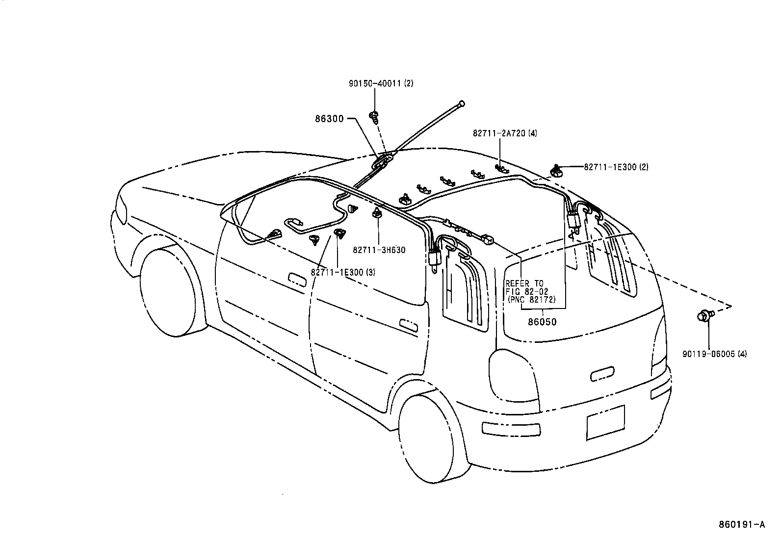 86050-13041 ANTENNA ASSY, TELEVISION product image