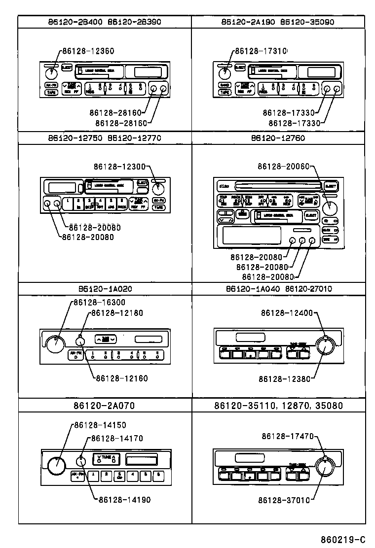86203-12280 WIRE, STEREO COMPONENT, NO.1 product image