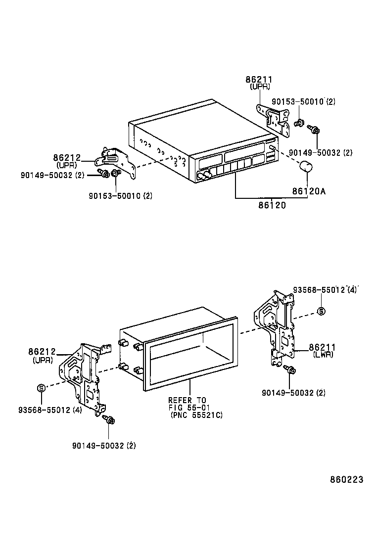 86212-12300 BRACKET, RADIO, NO.2 product image
