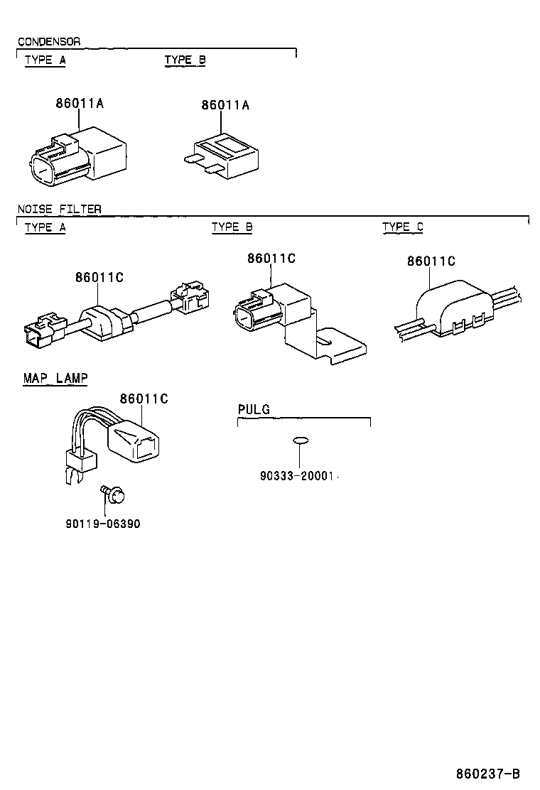 90084-98007 FILTER, NOISE product image