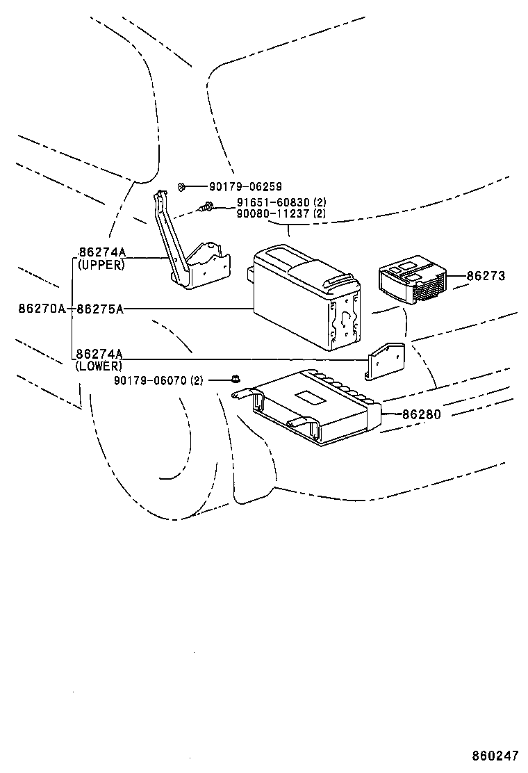 86280-AC010 AMPLIFIER ASSY, STEREO COMPONENT product image