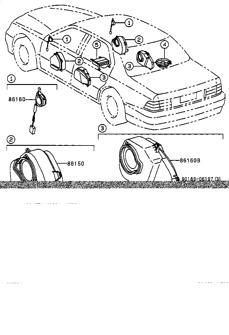 86150-50210 SPEAKER ASSY, REAR product image