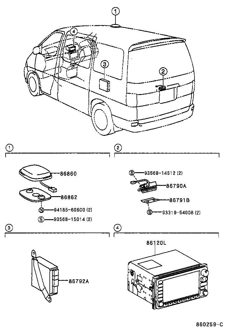86117-26070 BRACKET, MULTI-DISPLAY CONTROLLER, A product image