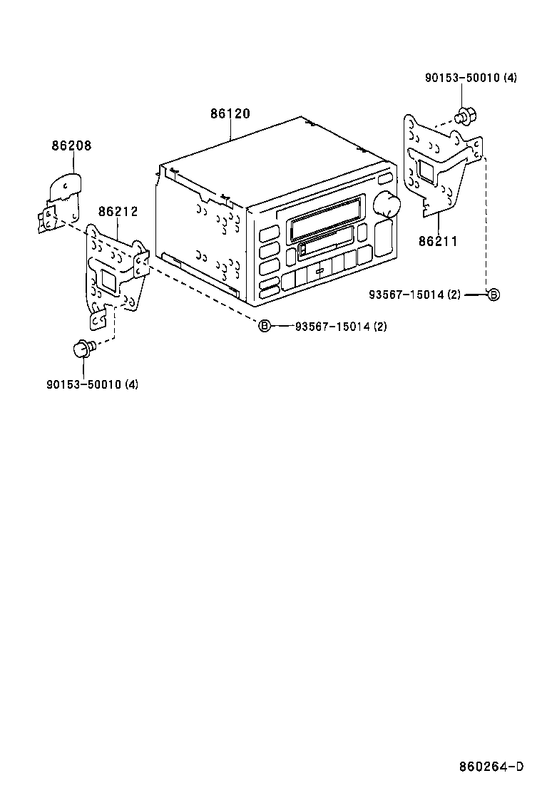 86212-26050 BRACKET, RADIO, NO.2 product image