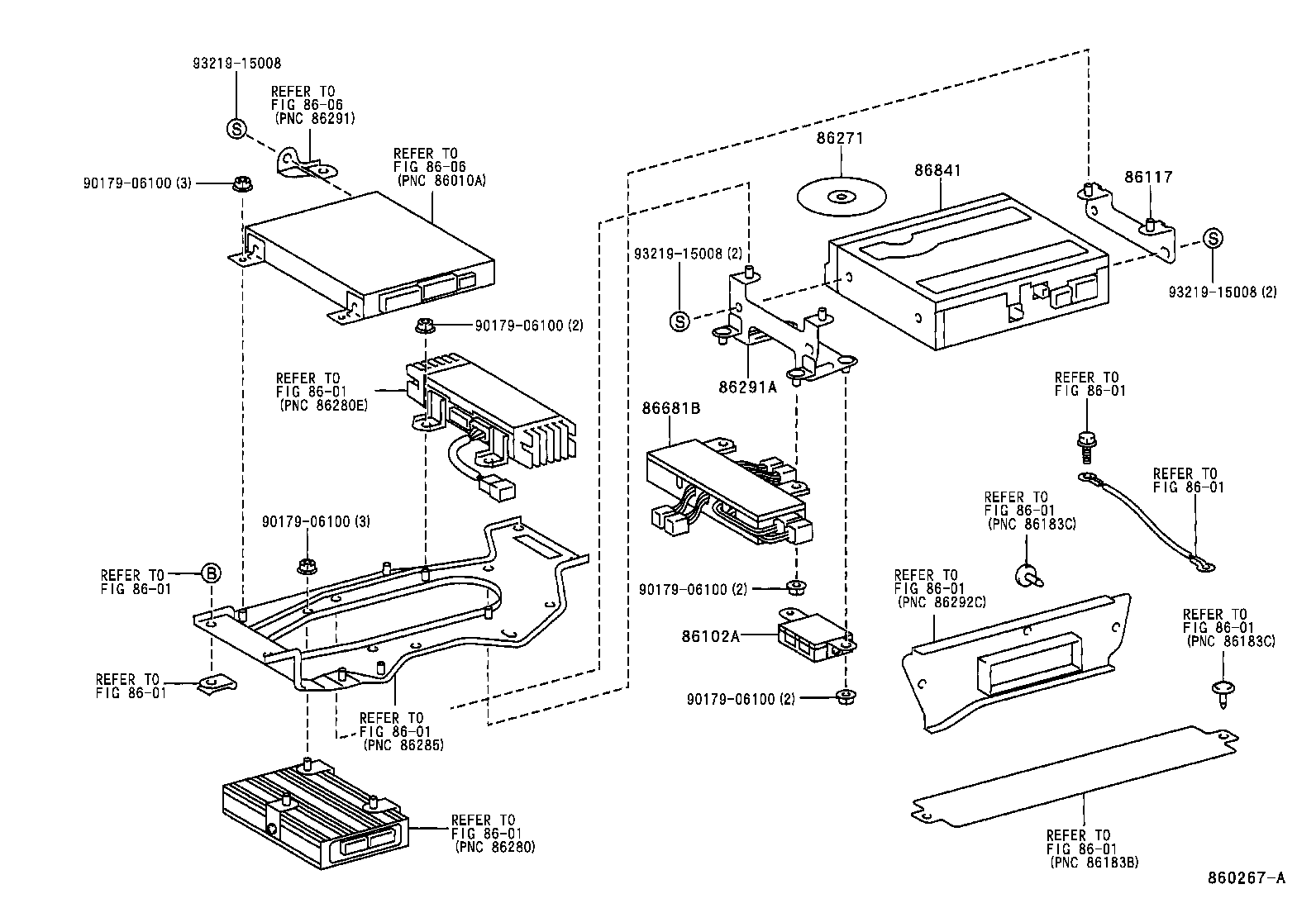 86117-26070 BRACKET, MULTI-DISPLAY CONTROLLER, A product image