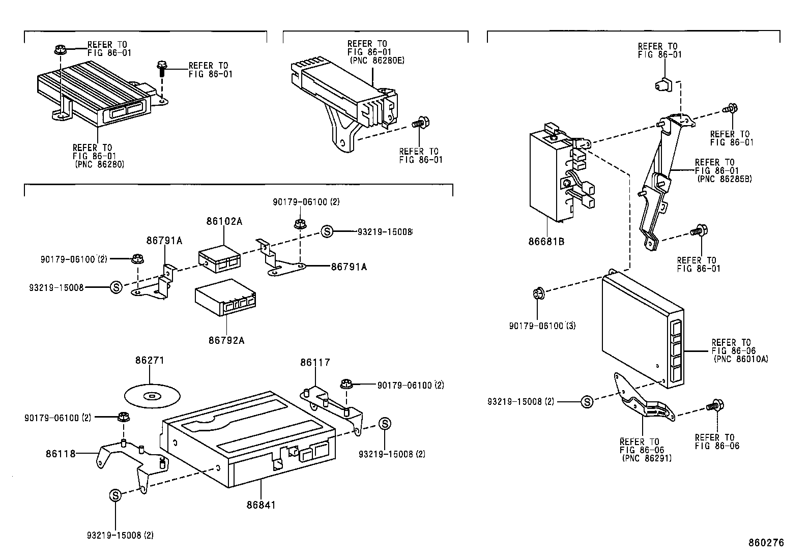 86117-26070 BRACKET, MULTI-DISPLAY CONTROLLER, A product image