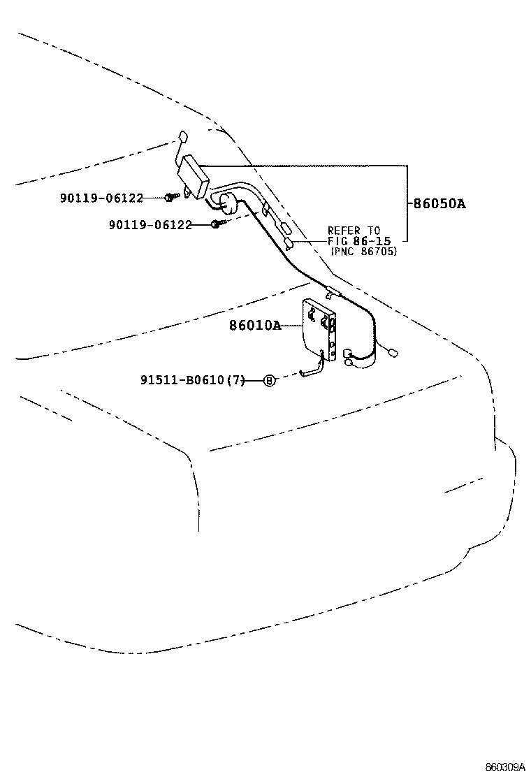 86170-40160 SWITCH & VOLUME ASSY, REAR product image