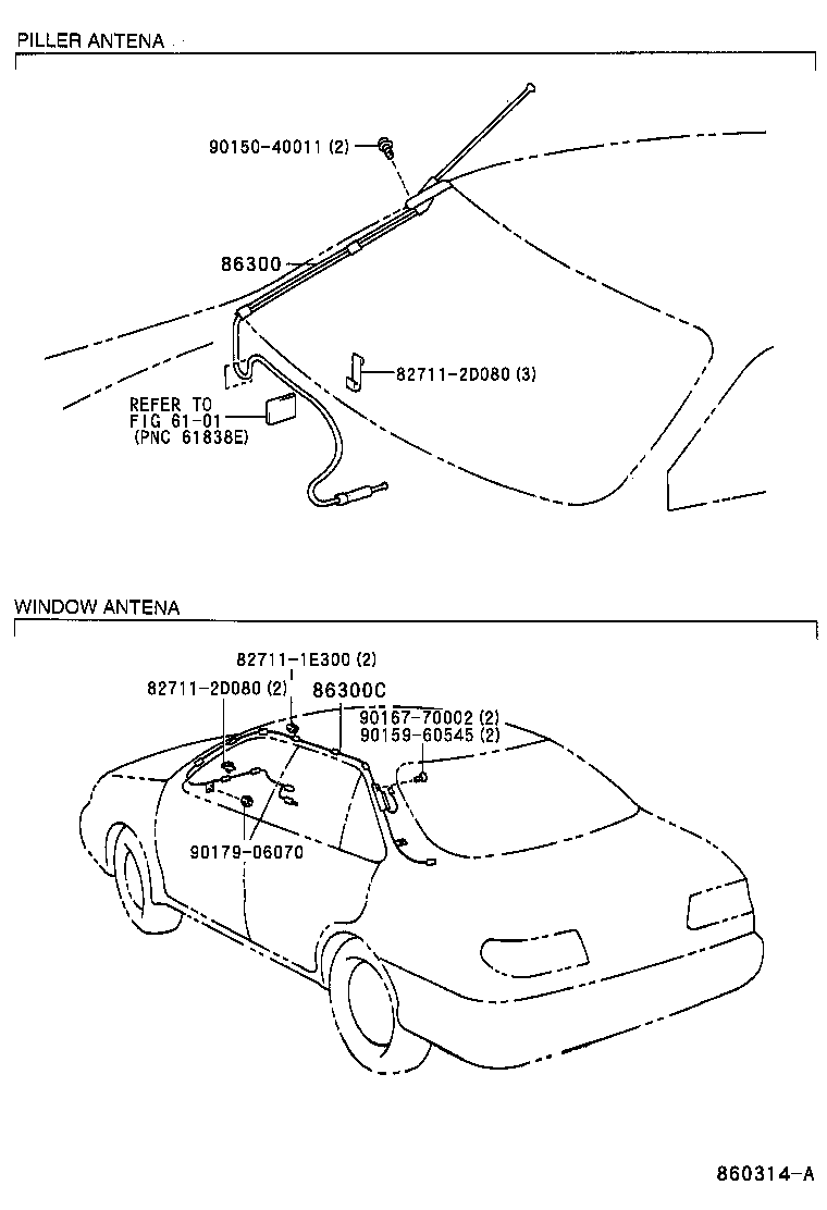86050-20010 ANTENNA ASSY, TELEVISION product image