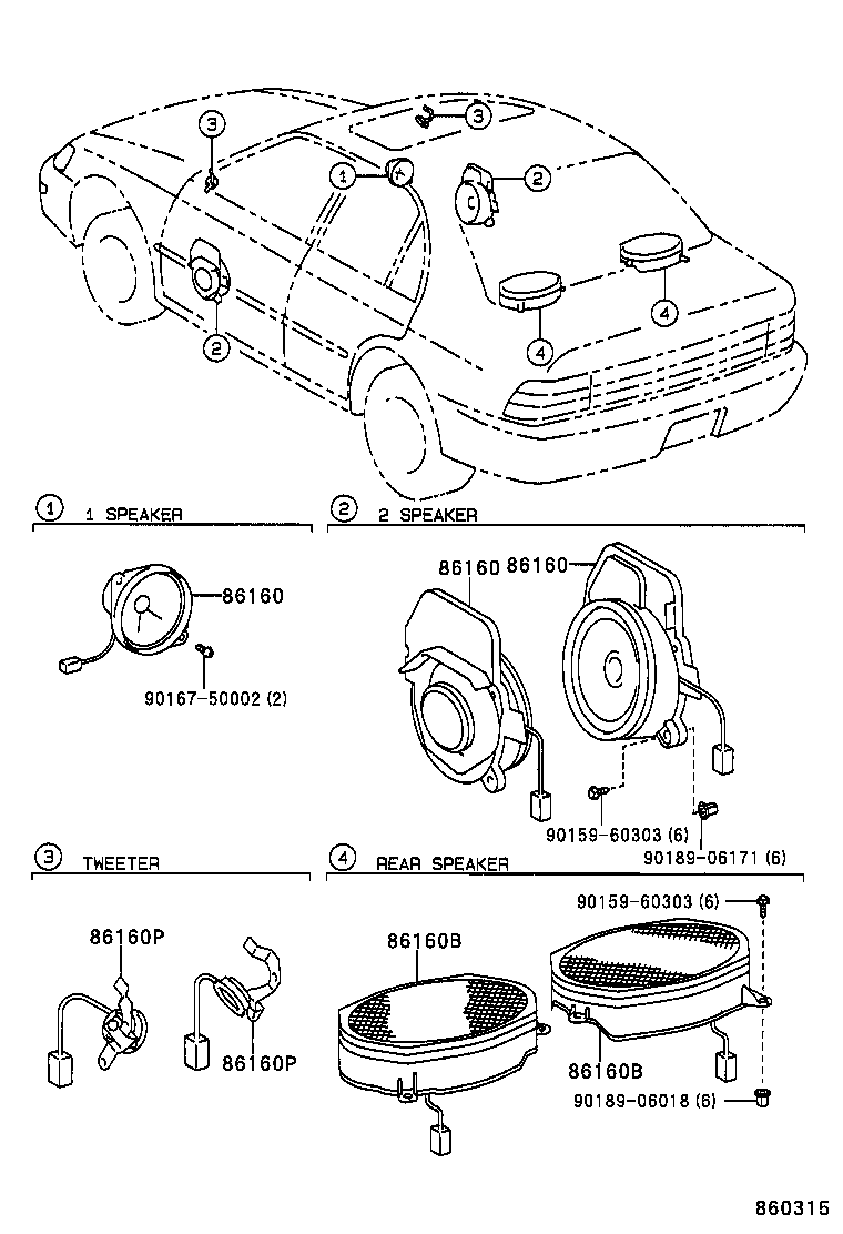 86150-12170 SPEAKER ASSY, REAR NO.2 product image