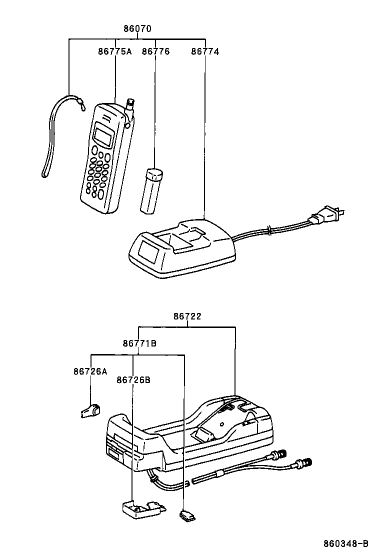 86730-30140 MICROPHONE ASSY, TELEPHONE product image
