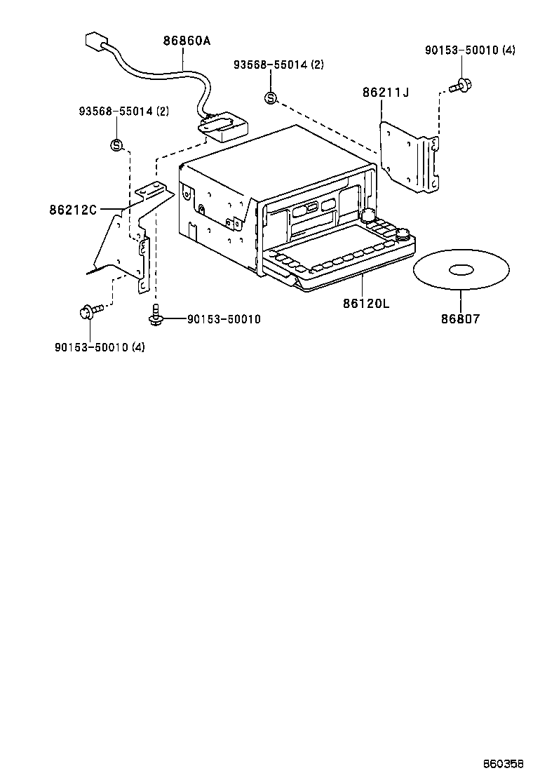 86120-43020 RECEIVER ASSY, NAVIGATION product image