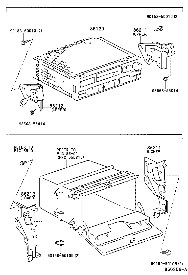86212-12340 BRACKET, RADIO, NO.2 product image