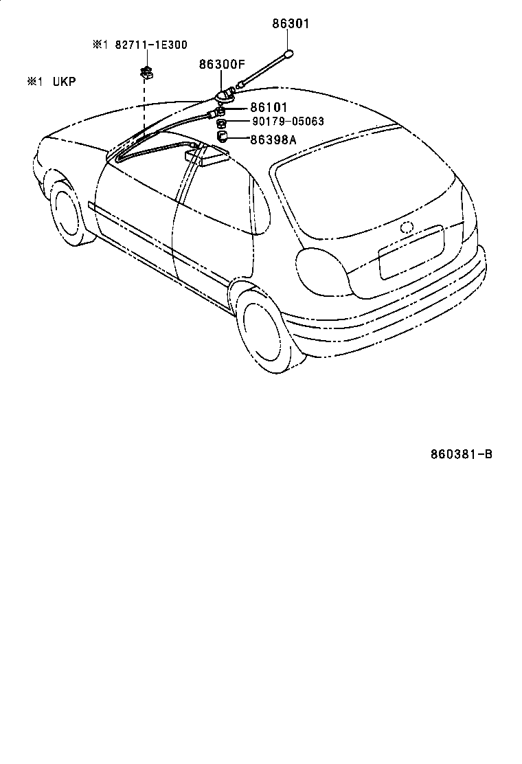 86309-02030 POLE SUB-ASSY, ANTENNA product image