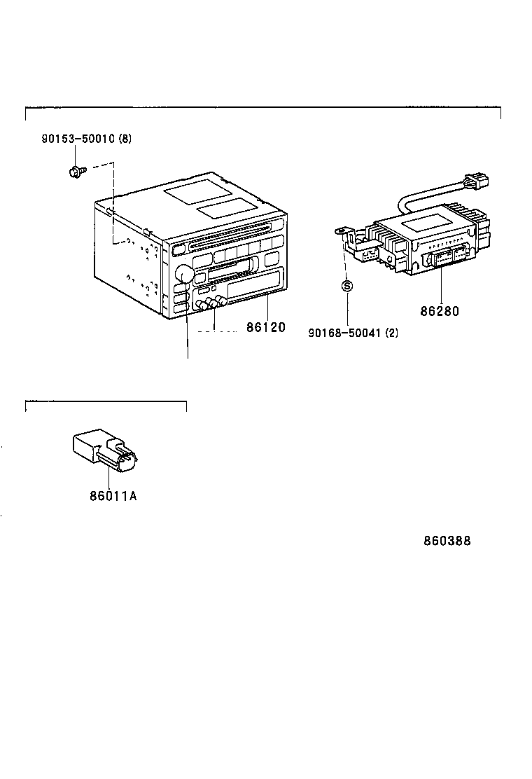 86280-34040 AMPLIFIER ASSY, STEREO COMPONENT product image